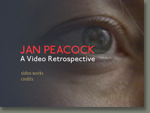 design for main menu page of Jan Peacock dvd