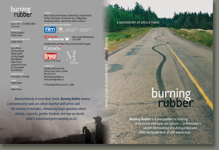 dvd cover design Burning Rubber documentary